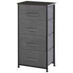 Homcom - meuble de rangement - tissu - 45x30x92cm - gris