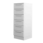 Chiffonnier 6 tiroirs en bois blanc - cf9059 - blanc - terre de nuit