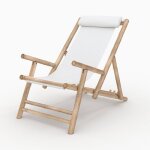Chilienne en bambou et toile blanche - vadella - rendez - vous d�co