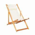 Chilienne pliante mobilier raineau en bois - cr�me