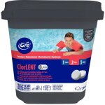 Chlore lent - gre - galets - 5 kg - galets 250 g - formule 0 % acide borique
