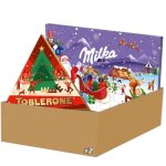 Chocolat noel - milka toblerone - 2 calendriers de lavent chocolat au lait (400g)
