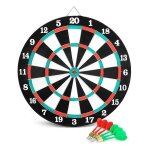 Cible de tir avec 6 fléchettes 40 cm double face - trade shop - traesio - bois - blanc - noir et blanc ... Cible de tir avec 6 fléchettes 40 cm double face - trade shop - traesio - bois - blanc - noir et blanc ...