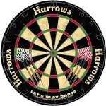 Cible traditionnelle harrows lets play darts + 6 flechettes - 16