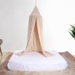 Ciel de lit - salalis - rideau de moustiquaire  baldaquin - coton doux - installation facile - beige ...