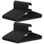 Songmics cintres en plastique lot de 50 cintres gain de place l�gers pour pantalons manteaux robes noir ...