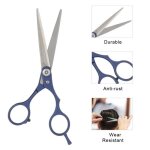 Ciseaux de coiffure - mxzzand - bleu - acier inoxydable - professionnels - tous types de cheveux