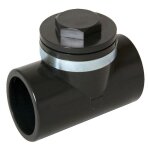Clapet t� anti - retour - nicoll - carj - pvc - d50 (50x60 mm) - 90� - bouchon d�vissable