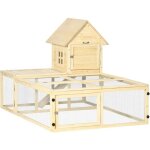 Pawhut - clapier - bois de sapin - 151. 5x106x97cm - bois naturel Pawhut - clapier - bois de sapin - 151. 5x106x97cm - bois naturel