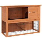 Clapier  lapin cage  lapin 2 tages 3 portes verrouillables bois pr - huil
