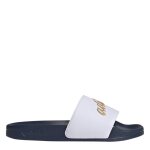 Claquettes adidas adilett pour femmes - blanc / noir - dessus synthtique