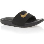 Claquettes enfant nike kawa slide noir / or - synth�tique - mixte