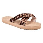 Claquette femme leopard - mbs02022 camel