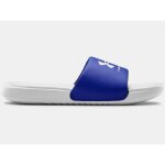 Claquettes garon - under armour - ansa fixed - gris chin / bleu royal - lanire fixe avec mousse