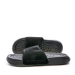 Claquettes homme noires - under armour ansa elevate - tige simili cuir - semelle matire synthtique