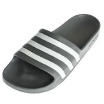 Claquettes mules adilette aqua gris - adidas - adulte - synth�tique - gris anthracite fonc� - semelle ...