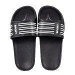 Claquette piscine femme - port - 999b noir - caoutchouc - confortable et antid�rapante