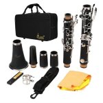 Clarinette en baklite omabeta - 17 touches - ton b - avec chiffon de musique