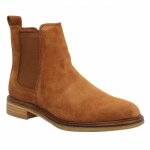 Bottines - clarks - clarkdale arlo - cognac - tige en cuir - talon plat - femme