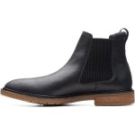 Bottines - clarks - clarkdale hall - cuir - noir - plat - homme