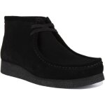 Clarks originals wallabee evo bottes en daim � lacets pour hommes en noir (noir daim 44. 5)