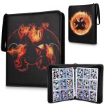 Classeur carte cahier compatible avec 720 cartes - kenlumo - cadeau de nol pour enfant - noir - 40 pages ...