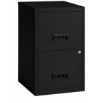 Classeur pour dossiers suspendus 2 tiroirs - dimensions : l40 x h66 x p40 cm noir