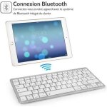 Clavier bluetooth [azerty] ultra mince pour tous appareils ios ipad android mac