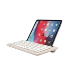 Clavier bluetooth - we - universel - support tablette / smartphone - beige - sans fil