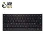 Clavier compact 24 ghz bluetooth 5. 0 et filaire - cherry kw 9200 mini - rechargeable - noir