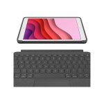 Clavier et tui - logitech - combo touch - trackpad - rtroclair - qwerty - graphite