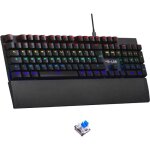 Clavier gamer - the g - lab - keyz carbon e - m�canique (switch bleu) - rainbow - low profile - repose ...