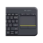 Clavier logitech k400 plus - sans fil - pav� tactile - qwertz hongrois - noir