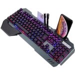 Clavier mécanique de jeu filaire clavier rétro - Éclairé rgb gamer mécanique - noir Clavier mécanique de jeu filaire clavier rétro - Éclairé rgb gamer mécanique - noir