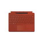 Clavier microsoft signature pour surface pro 8 rouge coquelicot + styl