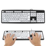 Clavier pour personnes �g�es - sonew - mod�le usb - touches � gros caract�res - filaire - noir