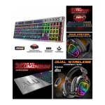 Clavier gamer - xpert - k1500 - sans fil - aluminium - rgb - switchs red low profile