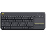 Clavier sans fil - logitech - k400 plus - qwerty - noir - touchpad intgr