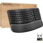 Clavier sans fil - logitech - wave keys - ergonomique - repose - poignets rembourr - graphite
