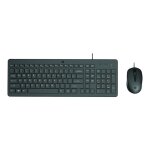 Clavier et souris - hp - 150 - filaire - azerty - noir