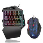 Inf clavier de jeu � une main souris repose - poignet r�tro�clair� rvb