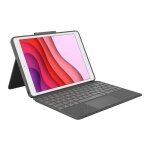Clavier pour tablette logitech etui clavier sans fil azerty combo touch pour ipad 9me gnration 8me ...