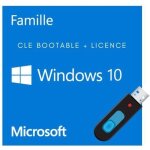 Clé bootable + licence windows 10 famille 32 / 64 bits Clé bootable + licence windows 10 famille 32 / 64 bits