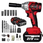 Cl  chocs lectrique sans fil 520nm max. 1 / 2 perceuse 21v boulonneuse  choc brushless + 2 batterie ...