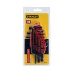 Cl� m�le hexagonale stanley - 0 - 69 - 253 - acier au silicium - livr� avec un jeu de 10 pi�ces avec ...