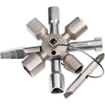 Cl universelle twinkey pour armoires de commande  8 empreintes - knipex - 001101