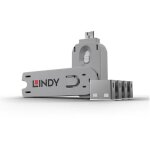 Cl usb et 4 bloqueurs de ports usb - lindy - blanc - 4 go - 32 go - usb 2. 0