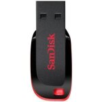 Cl usb - sandisk - cruzer blade - 64 go - usb 2. 0 - rouge et noir