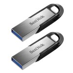 Paquet de deux sandisk cl� usb ultra flair 32gb 3. 0 jusqu� 150 mo / s gris 2pcs