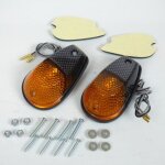 Clignotant goute deau carbone orange  ampoule auto pour moto scooter feu dcoratif - mfpn : 56 - 6025 ...